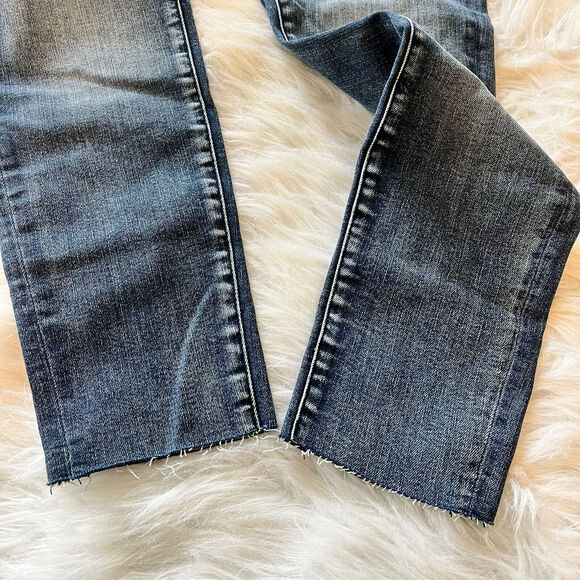 Judy Blue Jeans Womens 1/25 Blue Raw Hem Shelly High Rise Relaxed Fit Distressed - Picture 13 of 14